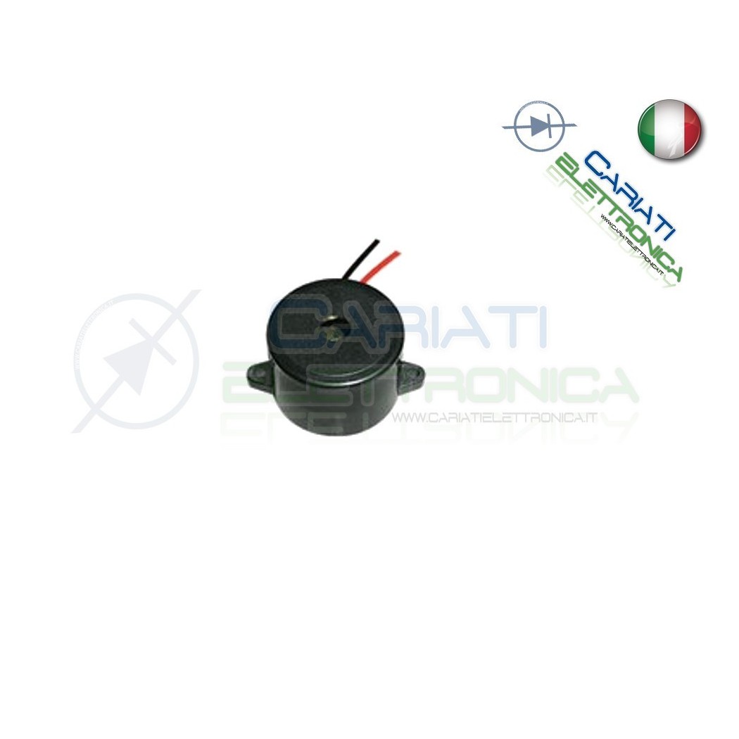 Cicalino Buzzer attivo 3V 5V 12V 24V Oscillatore Integrato Diametro 23mm Generico