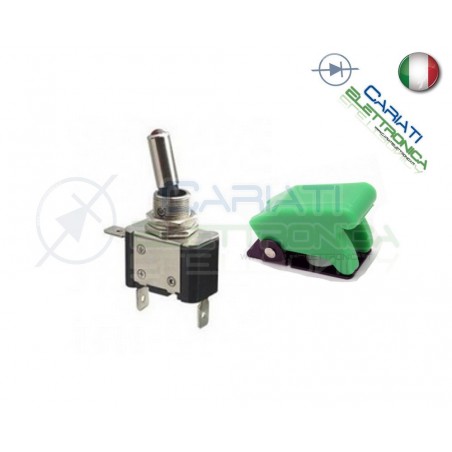 Interruttore Leva Con Led Verde Tuning 12V 20A