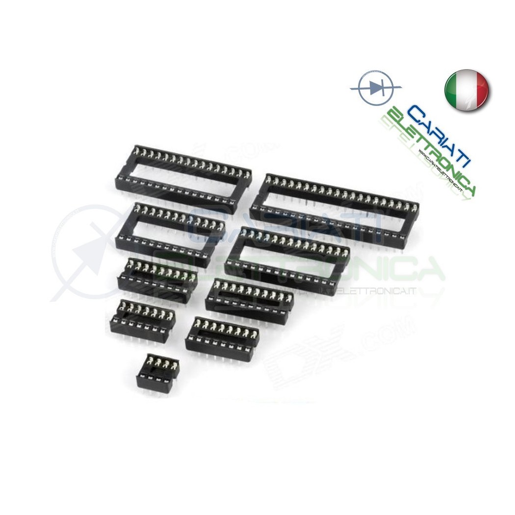 10 Pezzi Zoccolo Zoccoli Doppia Molla 20 Pin per circuiti integrati DILGenerico