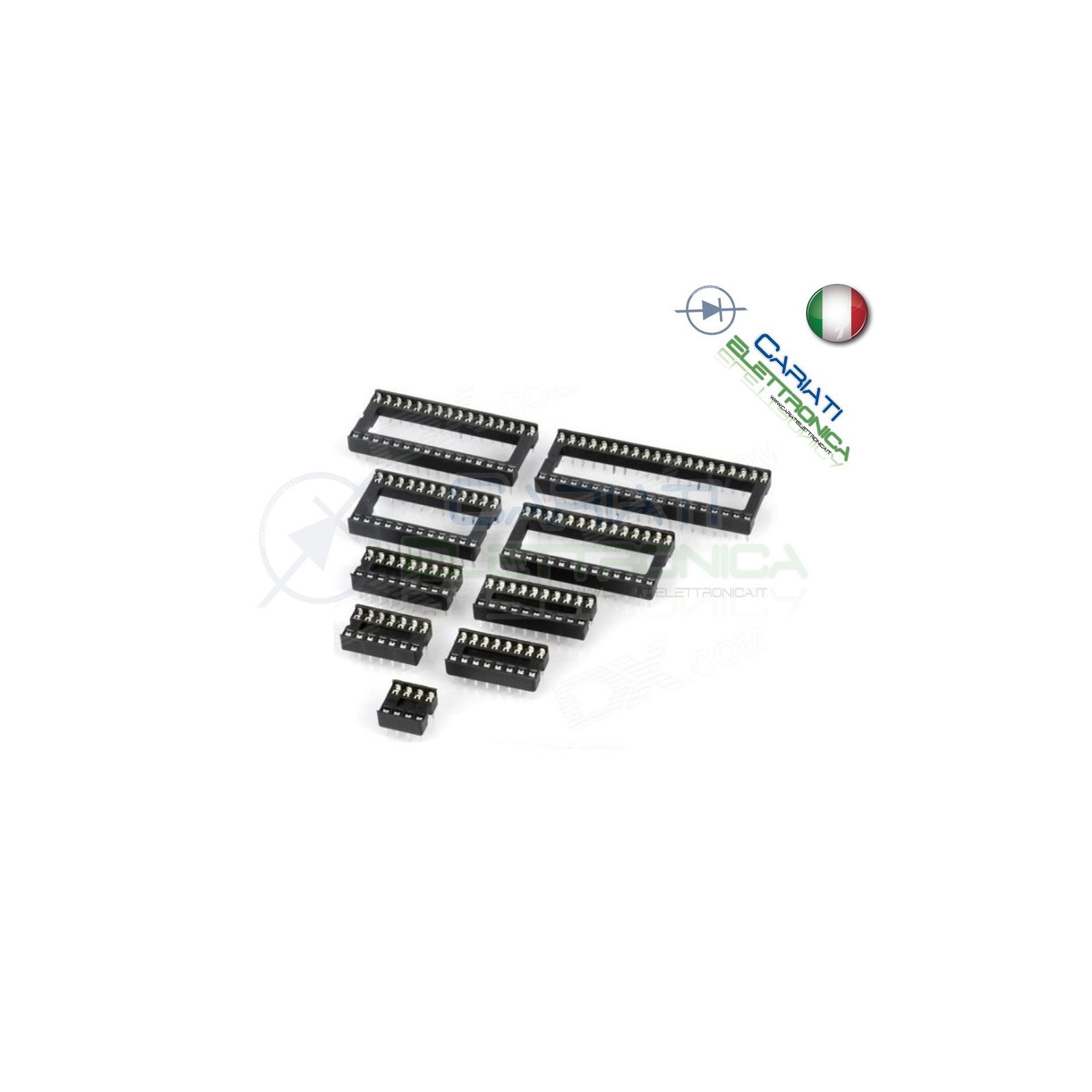 2 Pezzi Zoccolo Zoccoli Doppia Molla 40 Pin per circuiti integrati DIL Generico