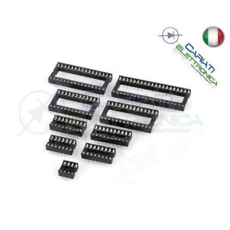 2 Pezzi Zoccolo Zoccoli Doppia Molla 40 Pin per circuiti integrati DIL Generico