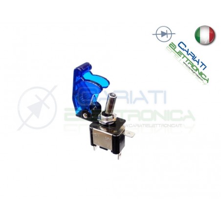 Interruttore Leva Con Led Blu Tuning 12V 20A Trasparente