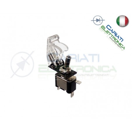 Interruttore Leva Con Led Bianco Tuning 12V 20A Trasparente