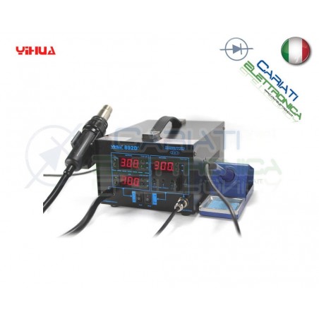 STAZIONE 892D+ DIGITALE AD ARIA CALDA CON SALDATORE 2 IN 1 SALDANTEGuangzhou Yihua Electronic Equipment Co.,Ltd.