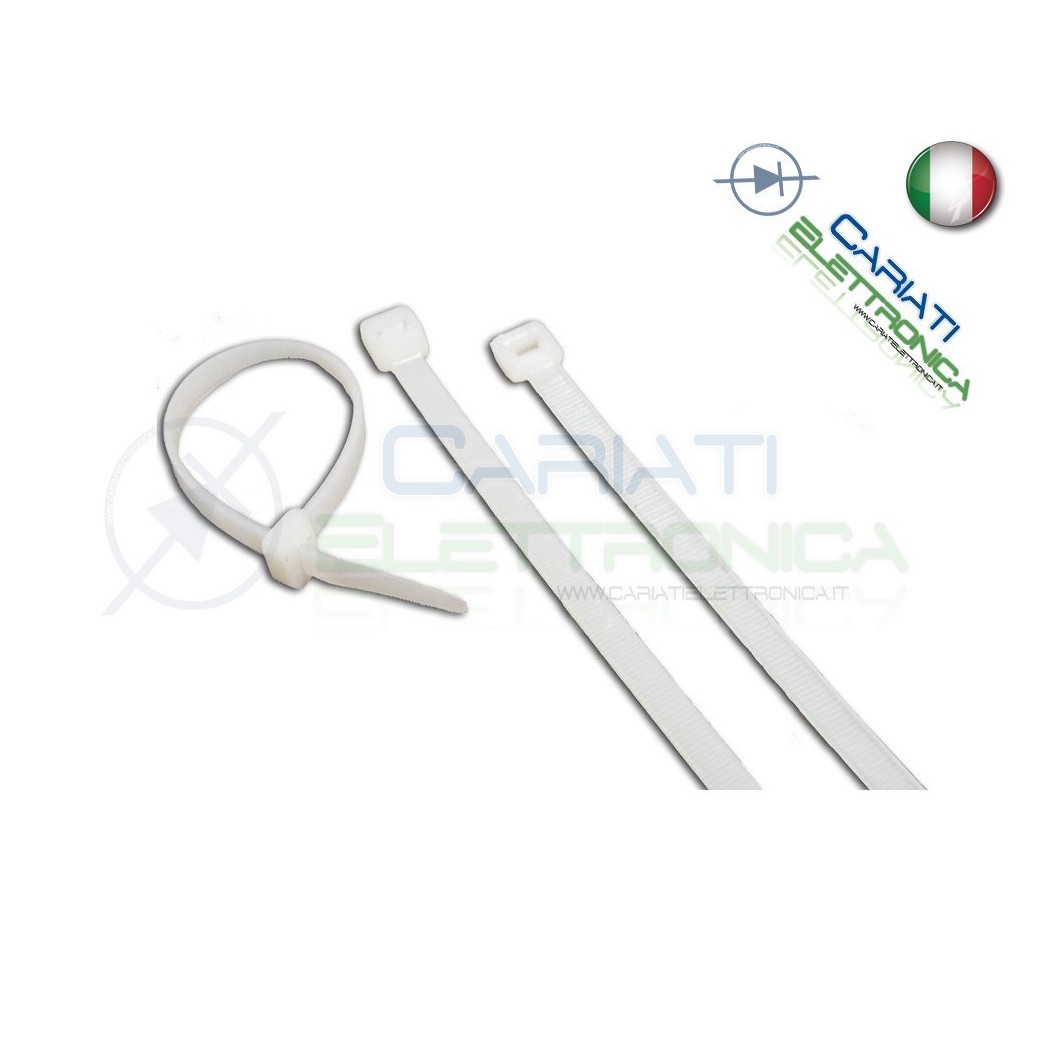 25 Pezzi Fascette 370x4,8mm BiancheGenerico