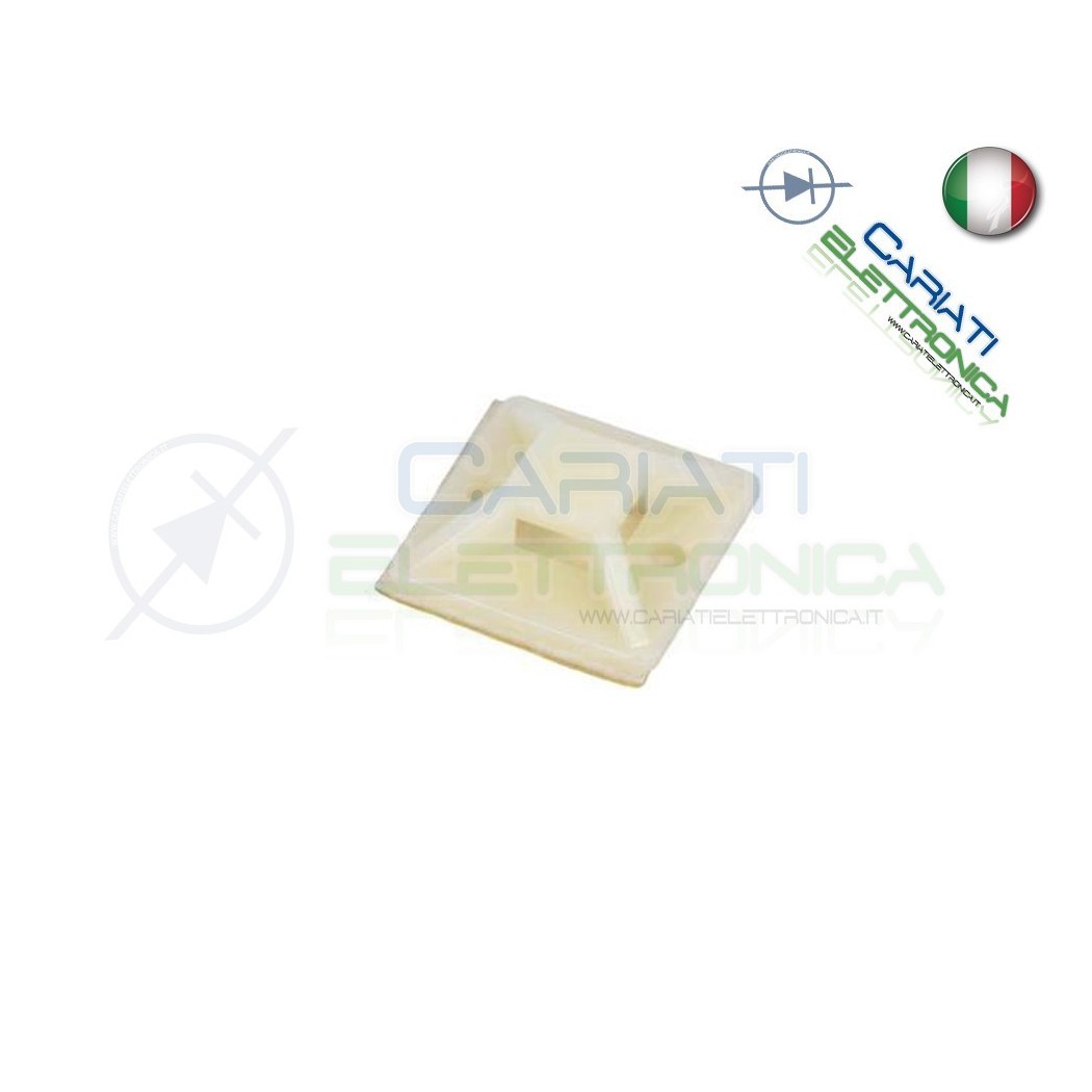 10 PEZZI Supporto Adesivo per Fascette Cablaggi PortaFascette 20 x 20 mm Generico