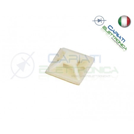 10 PEZZI Supporto Adesivo per Fascette Cablaggi PortaFascette 20 x 20 mm Generico