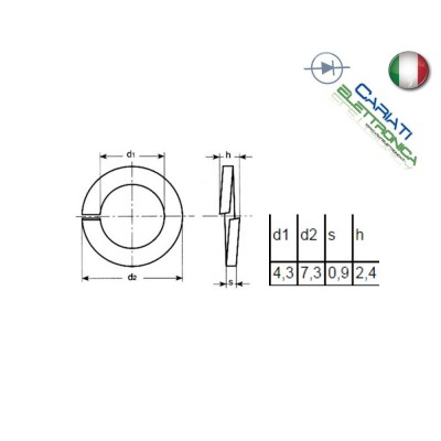 10 PEZZI Rondella M4in Metallo Distanziali Rondelle Elastiche Ambrovit