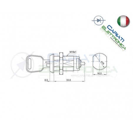 Interruttore a Chiave 250VAc 2AGenerico