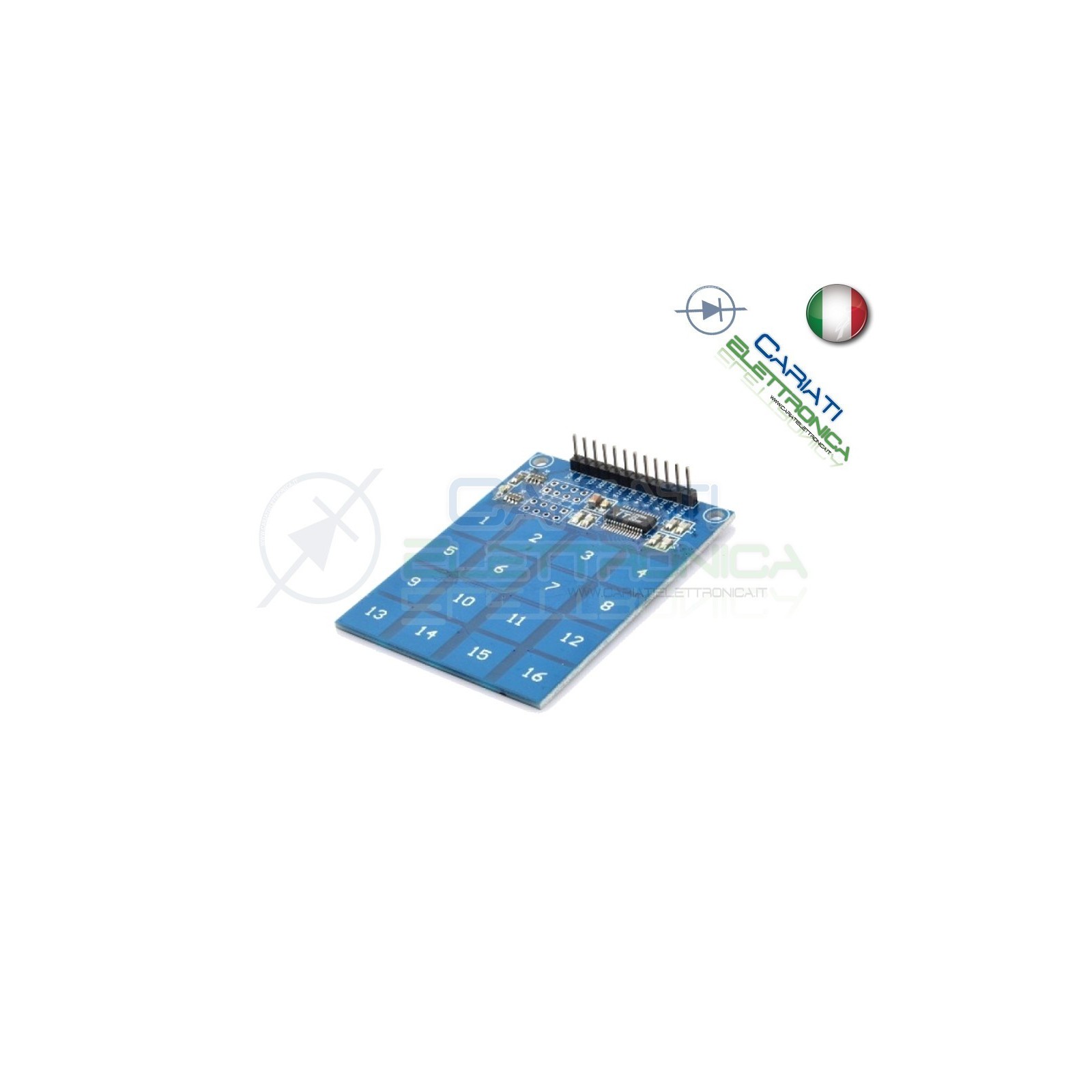Tastiera Numerica Touch 4x4 16 Tasti Pulsanti Capacitivi Tastierino Generico