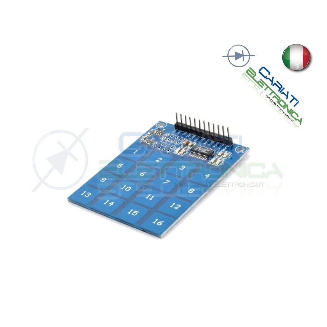 Tastiera Numerica Touch 4x4 16 Tasti Pulsanti Capacitivi Tastierino Generico