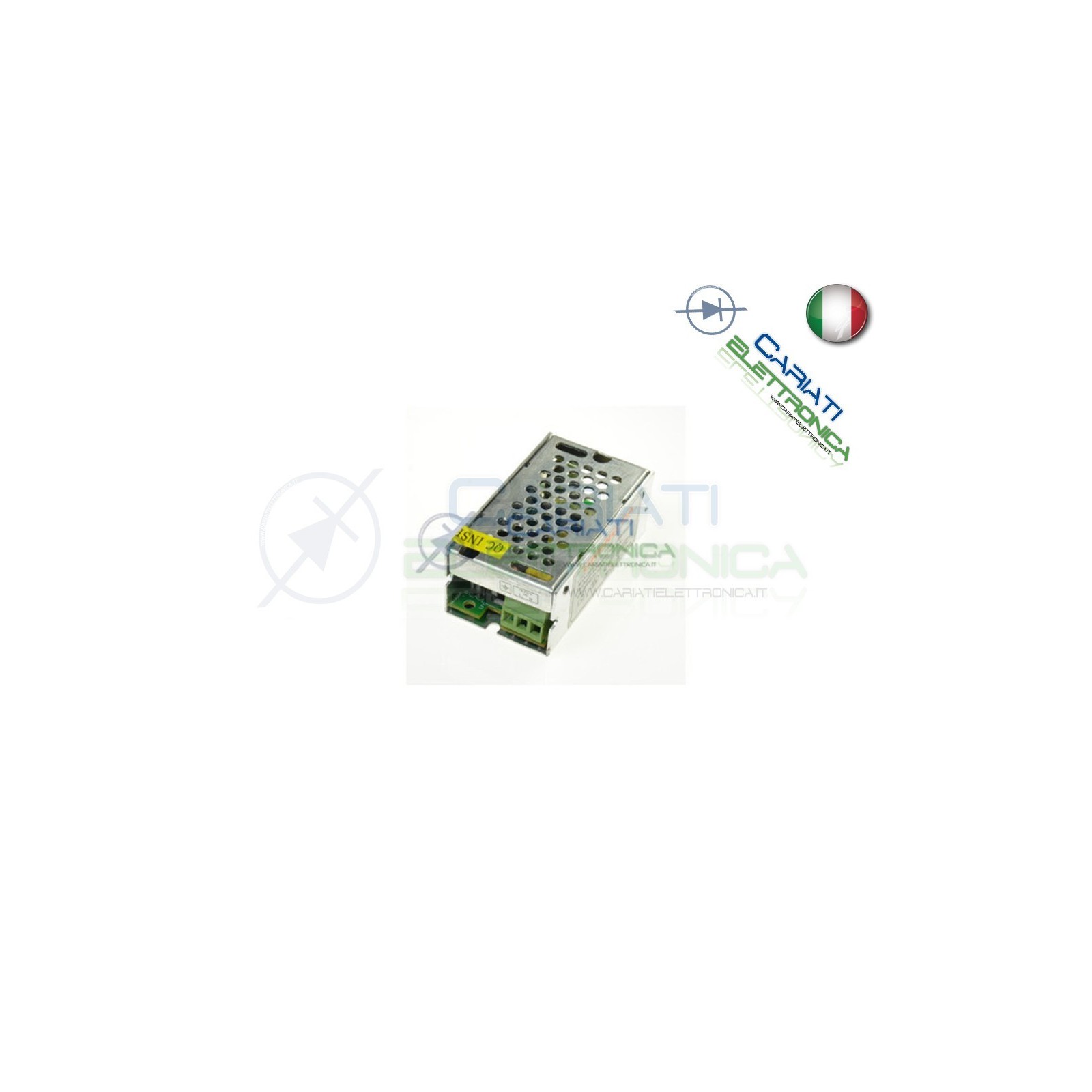 ALIMENTATORE SWITCHING 230VAc 12V 1.25A 15W CCTV LED