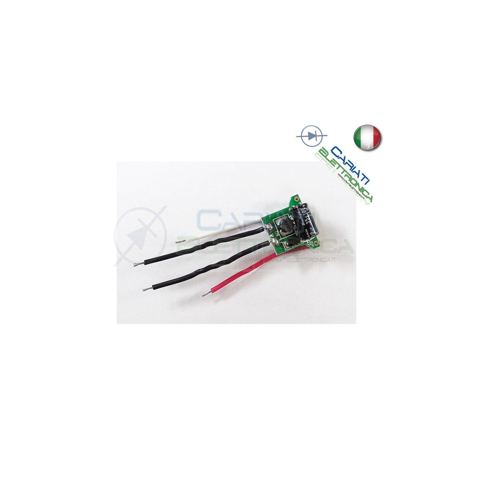 Alimentatore Trasformatore Per 1 Led da 1W 350ma Ingresso 12V DC DC