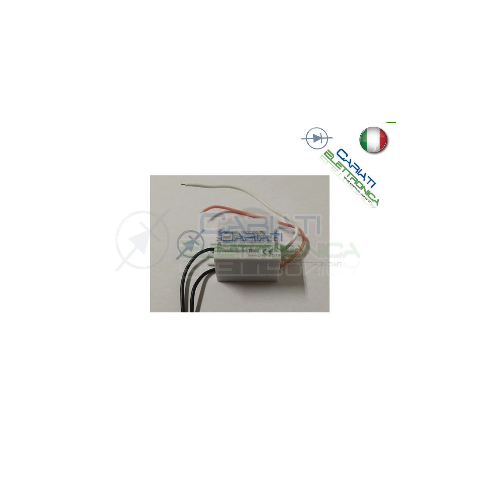 Driver Alimentatore per Alimentare Led Power da 3Watt AC DC 7-24V 12V 700mA