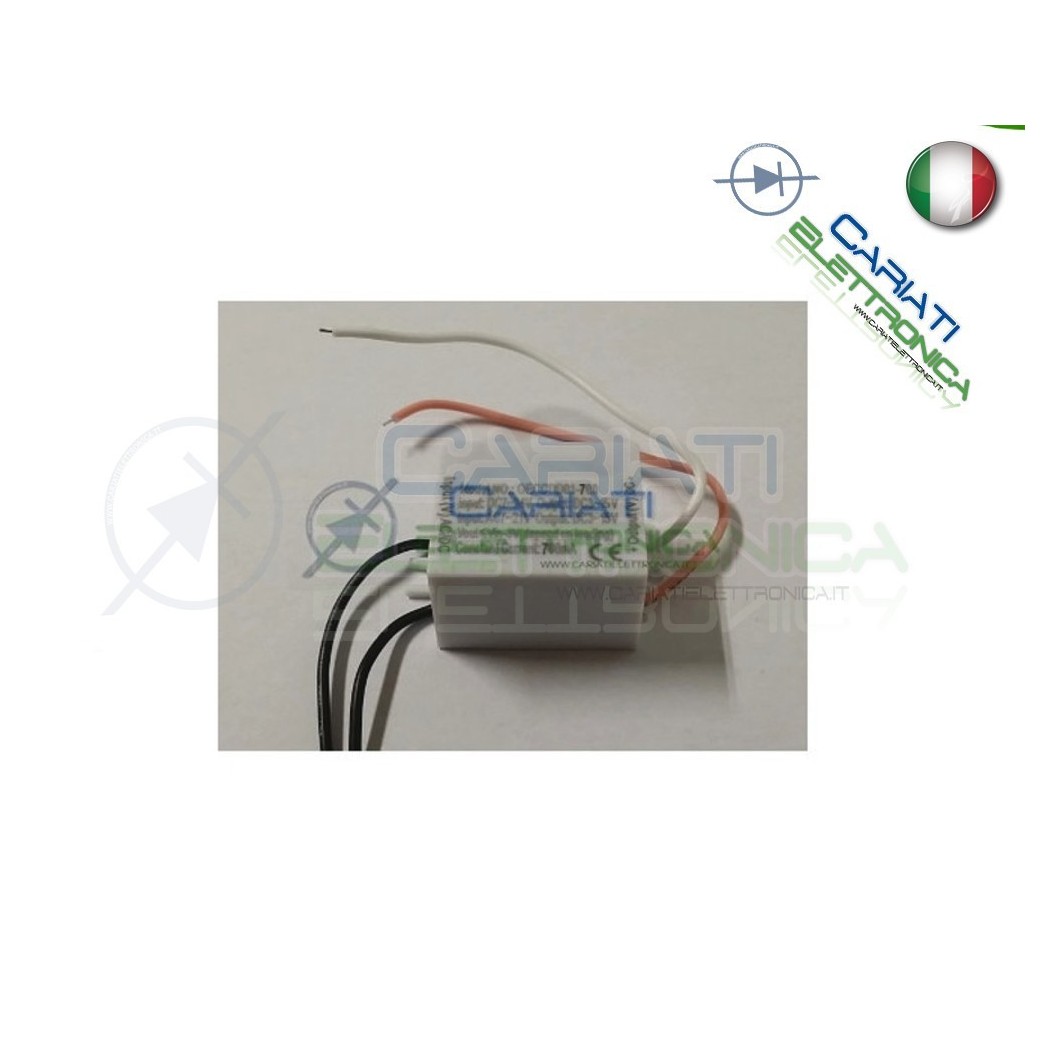 Driver Alimentatore per Alimentare Led Power da 3Watt AC DC 7-24V 12V 700mA
