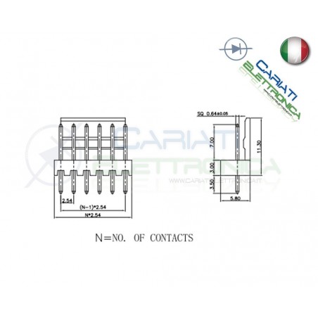5 PEZZI Connettore Connettori MK Maschio 3 Poli
