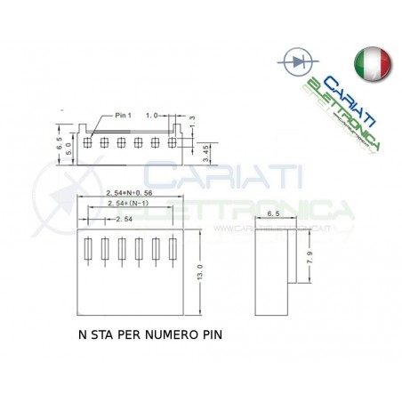 5 PEZZI Connettore Connettori MK Femmina 8 Poli Generico