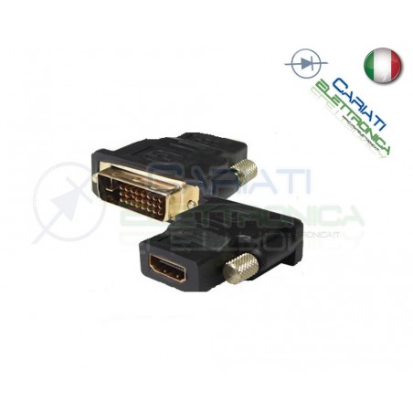 ADATTATORE DUAL LINK DVI-D MASCHIO a HDMI FEMMINA CONVERTITORE DVI D