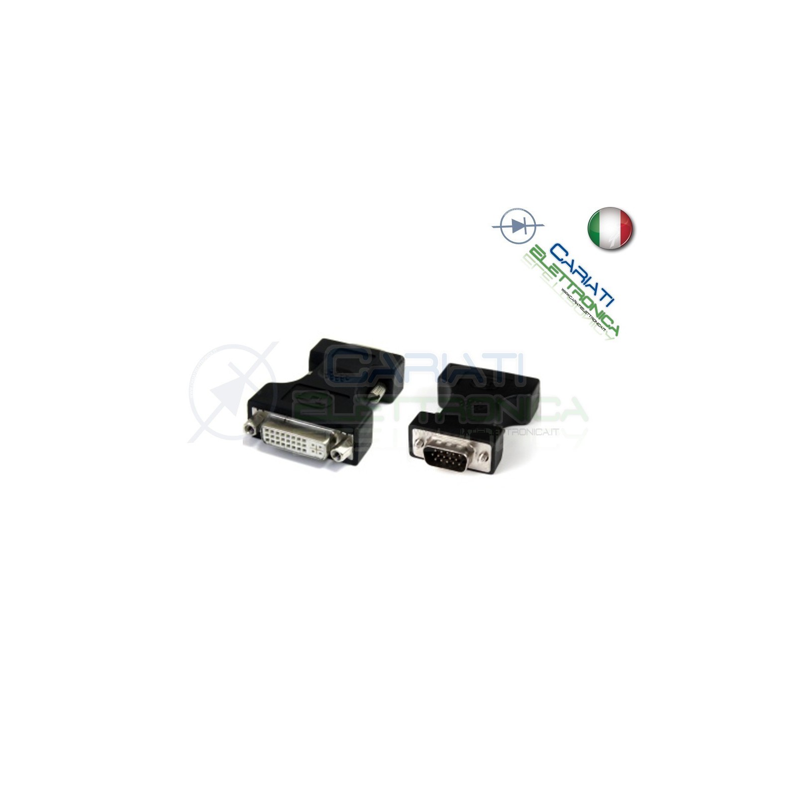 ADATTATORE DUAL LINK DVI-I FEMMINA a VGA MASCHIO MONITOR DVI CONVERTITORE
