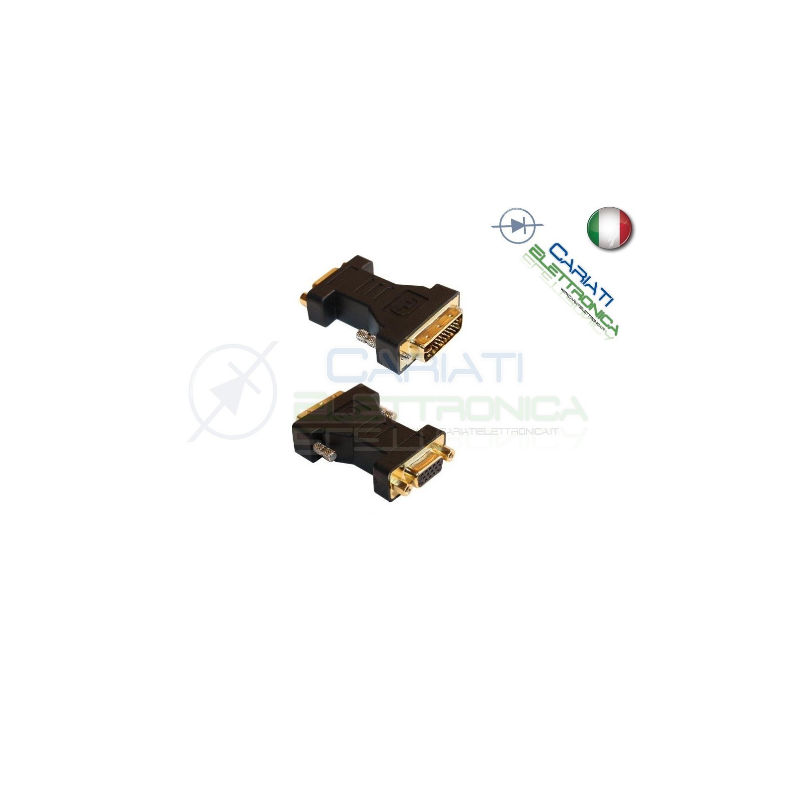 ADATTATORE DUAL LINK DVI-I MASCHIO a VGA FEMMINA MONITOR DVI CONVERTITORE