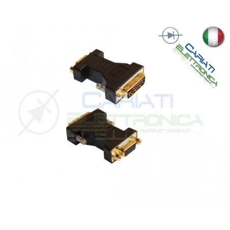 ADATTATORE DUAL LINK DVI-I MASCHIO a VGA FEMMINA MONITOR DVI CONVERTITORE