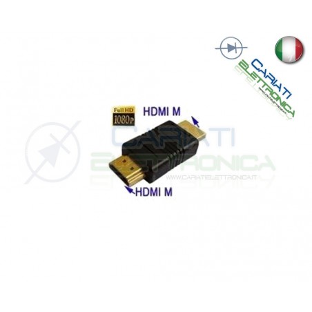 Adattatore Convertitore HDMI Maschio Maschio MM Placcato Oro Full HD