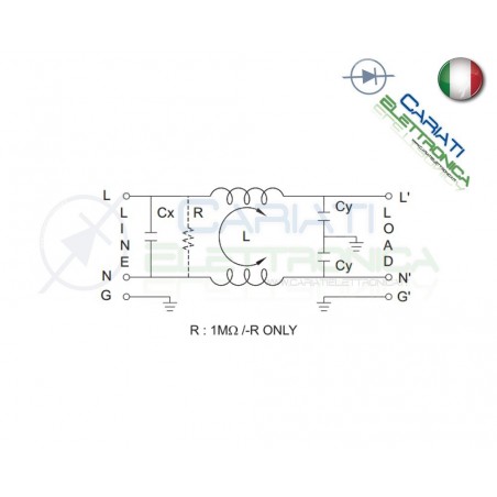 Filtro di Rete EMI Connettore IEC da pannello 10A 10GEEG3E Delta elettronics