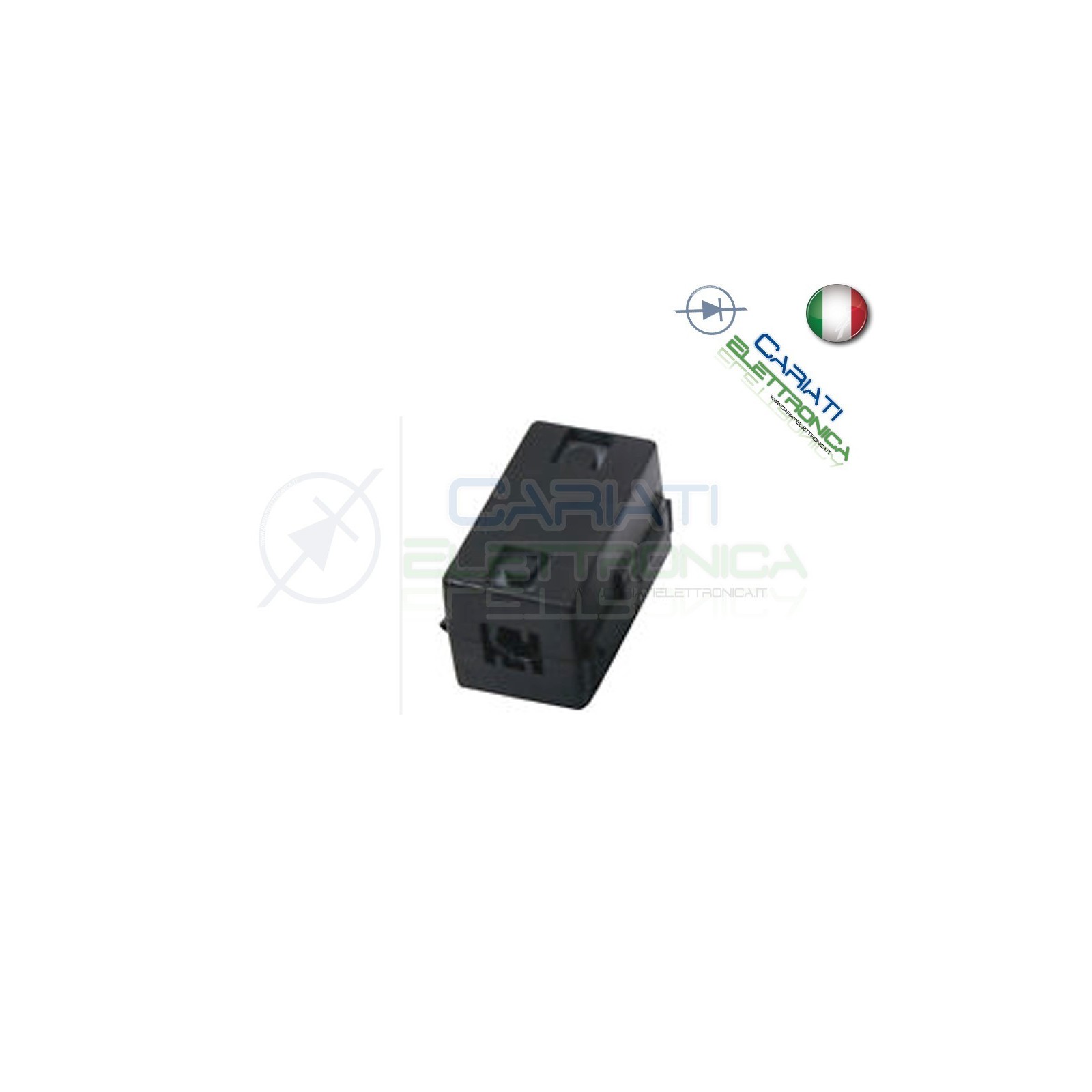 FILTRO FERRITE NERO PER CAVI CONTRO ELIMINA INTERFERENZE DIAMETRO 6,5 mmFerrico