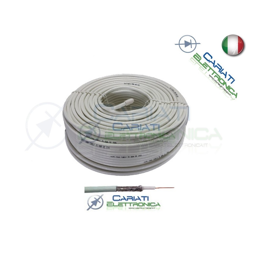 MATASSA CAVO COASSIALE PER ANTENNA TERRESTRE SATELLITARE SAT DVB-T DA 100 MGenerico