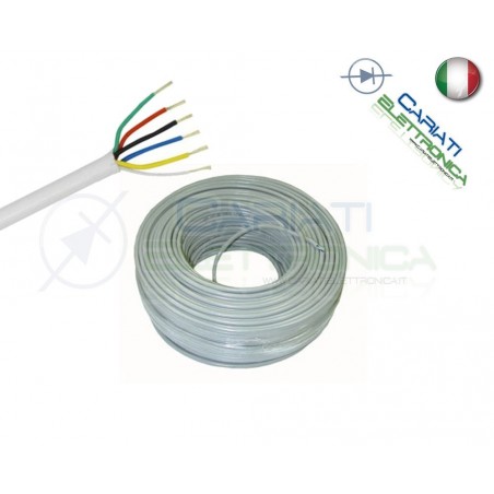 Cavo Multipolare 6 Poli 4x0.22 2x0.5 100 metri m