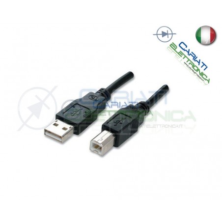 CAVO USB 2.0 AB MM per STAMPANTE MODEM SCANNER PC Presa Spina Connettore 3m