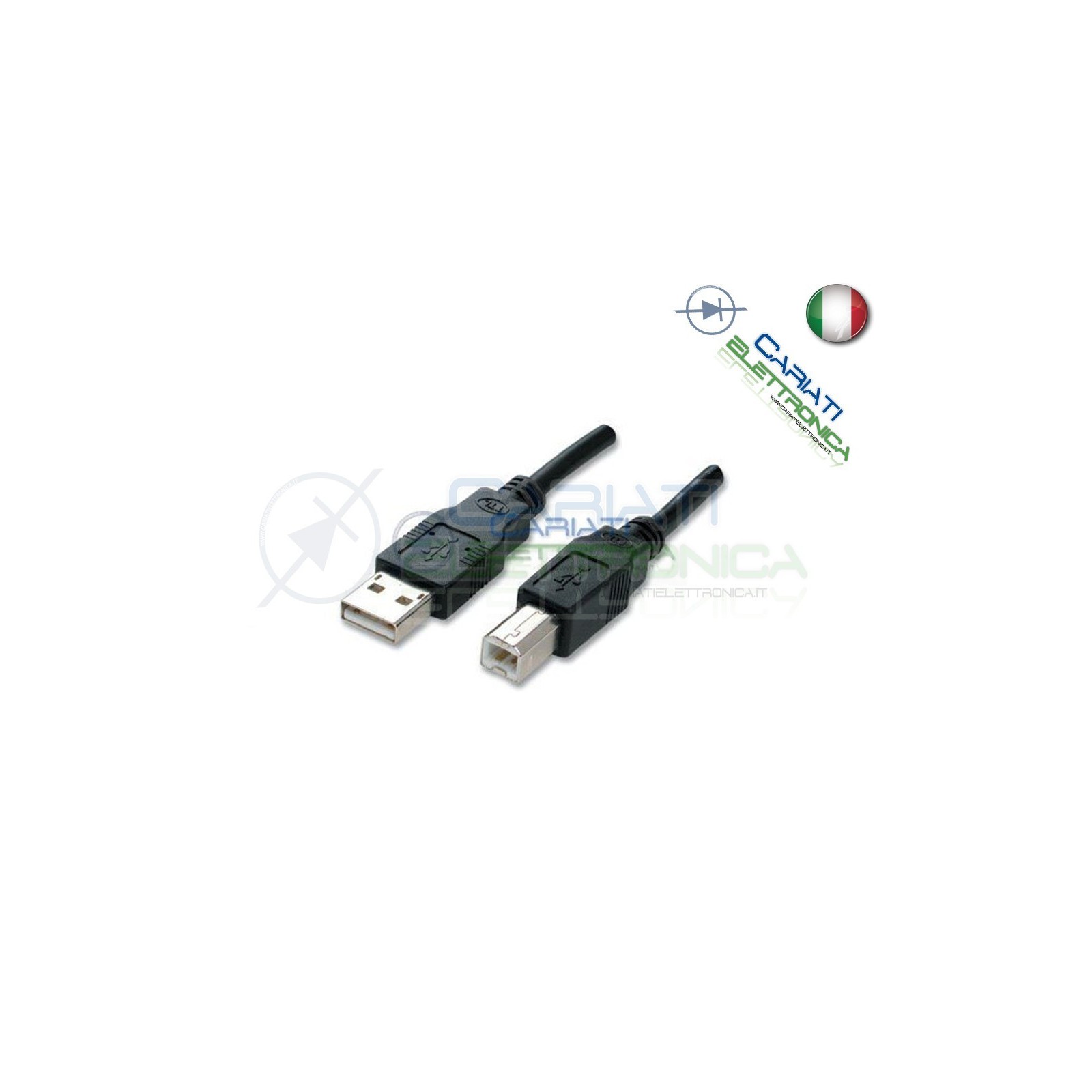 10 PEZZI CAVO USB 2.0 AB MM per STAMPANTE MODEM SCANNER PC 3m