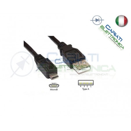 Cavo Usb 2.0 A Micro B MM Presa Spina Connettore 0,5mEwent