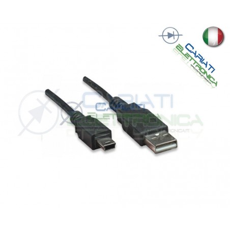 10 PEZZI CAVO USB 2.0 A Mini 5pin MM Presa Spina Connettore 3m 3 metriGenerico