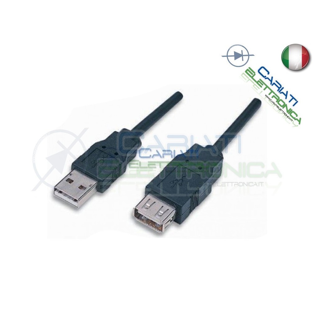 CAVO USB 2.0 A AA MF Maschio Femmina Presa Spina Connettore 1.8m