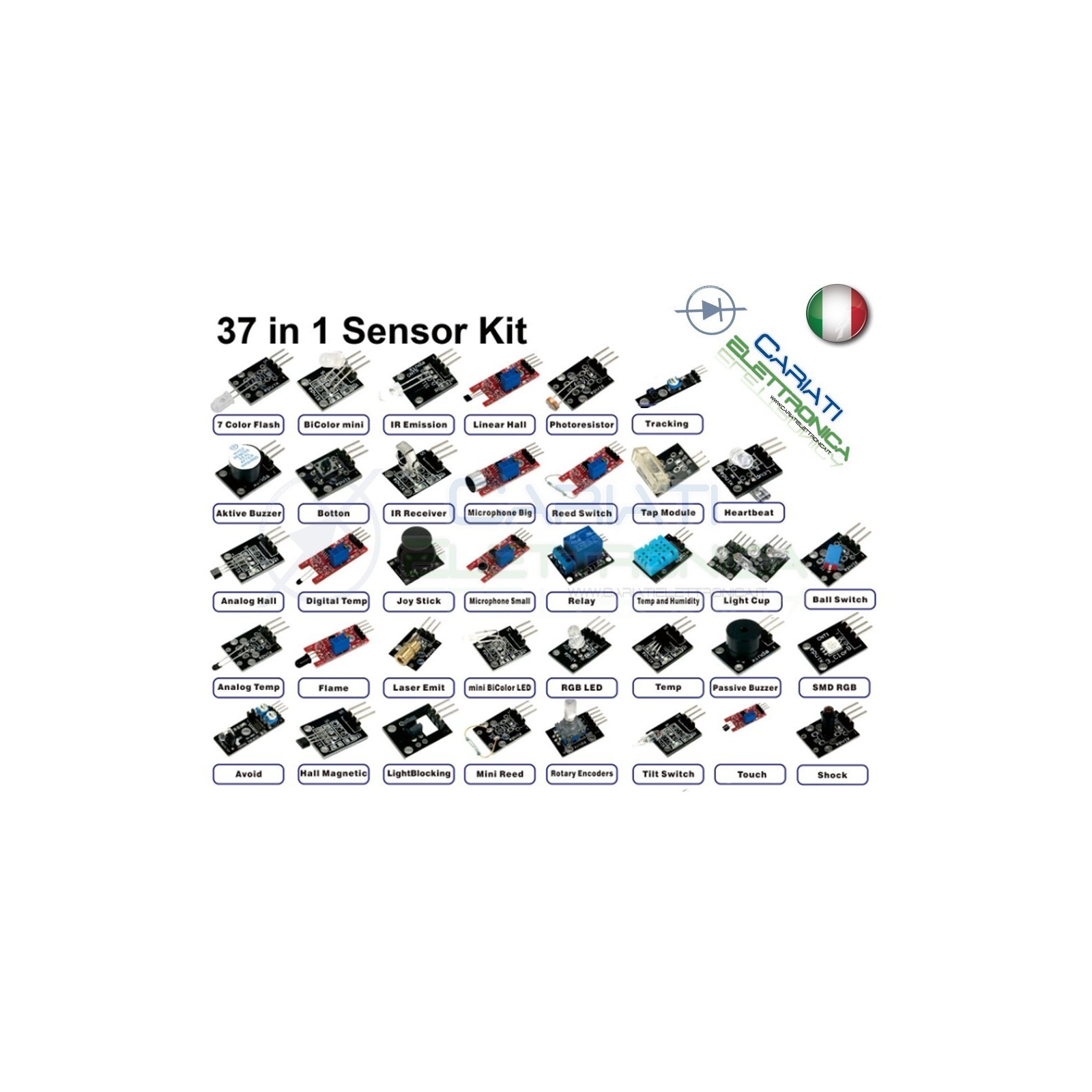 Kit 37 Sensori Moduli Per Arduino