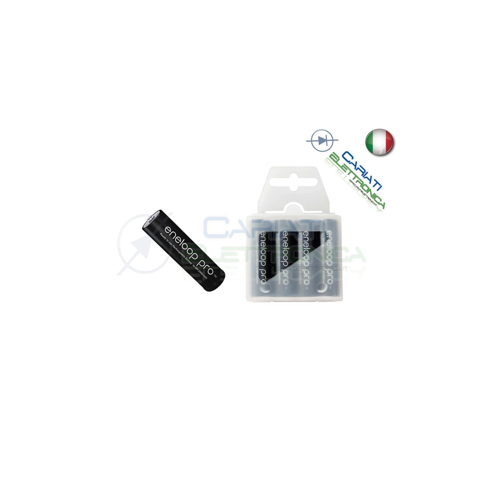 4 STILO AA BATTERIE RICARICABILI ENELOOP PRO PANASONIC ex SANYO XX 2550 mAhPanasonic
