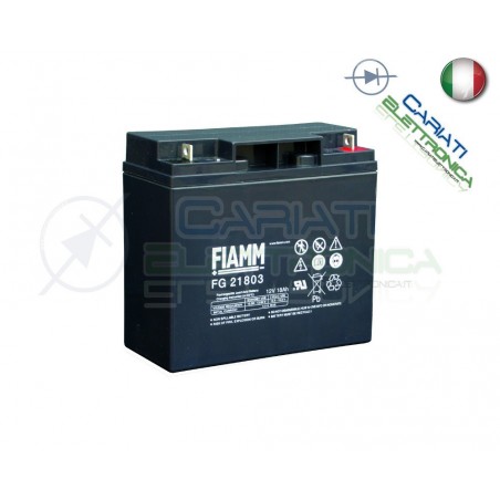BATTERIA ERMETICA AL PIOMBO RICARICABILE FIAMM CICLICA FGC21803 12V 18AhFiamm
