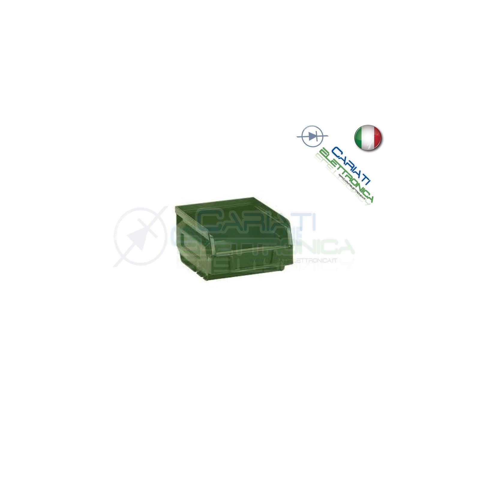 Contenitore in Plastica BOCCA DI LUPO Dimensione L 105 P 88 H 54 mm