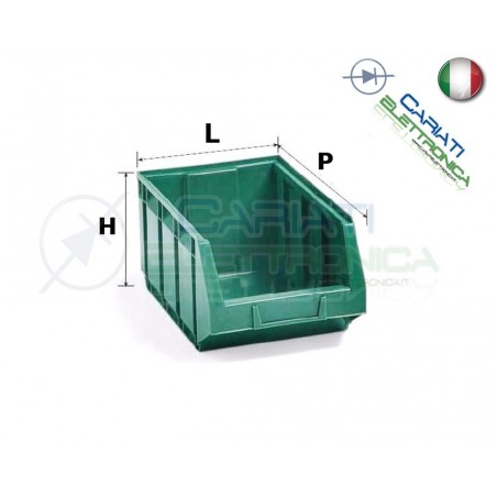 Contenitore in Plastica BOCCA DI LUPO Dimensione L 205 P 345 H 164 mm