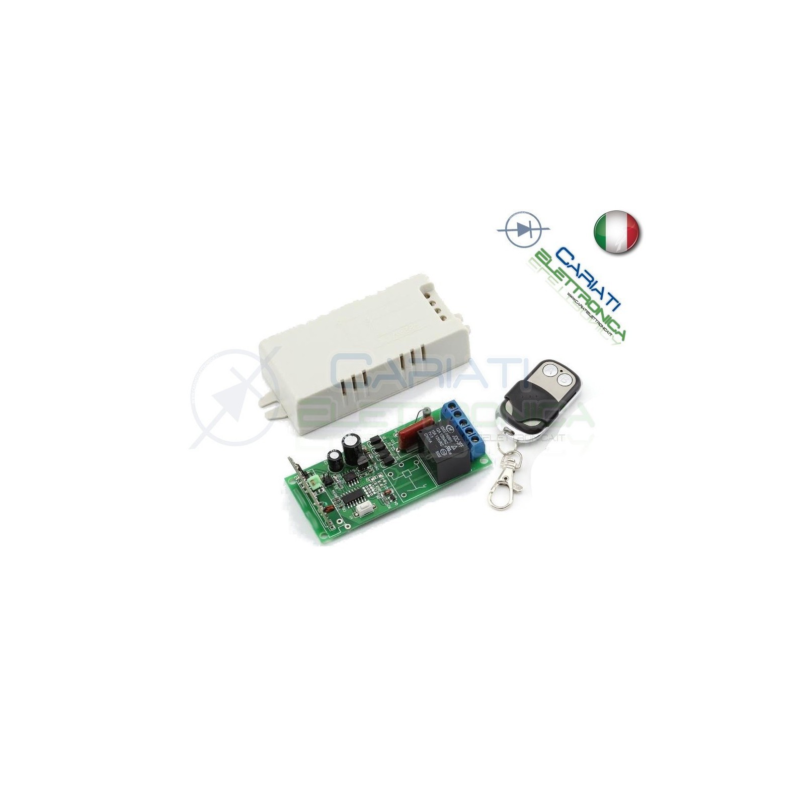 Scheda Ricevente Ricevitore 230V 433 Mhz 1 Relè Canale con Telecomando