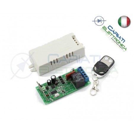 Scheda Ricevente Ricevitore 230V 433 Mhz 1 Relè Canale con Telecomando