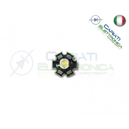 5 pz Led Power Bianco Freddo 1W 1 Watt 100 Lumen Lm 350mA