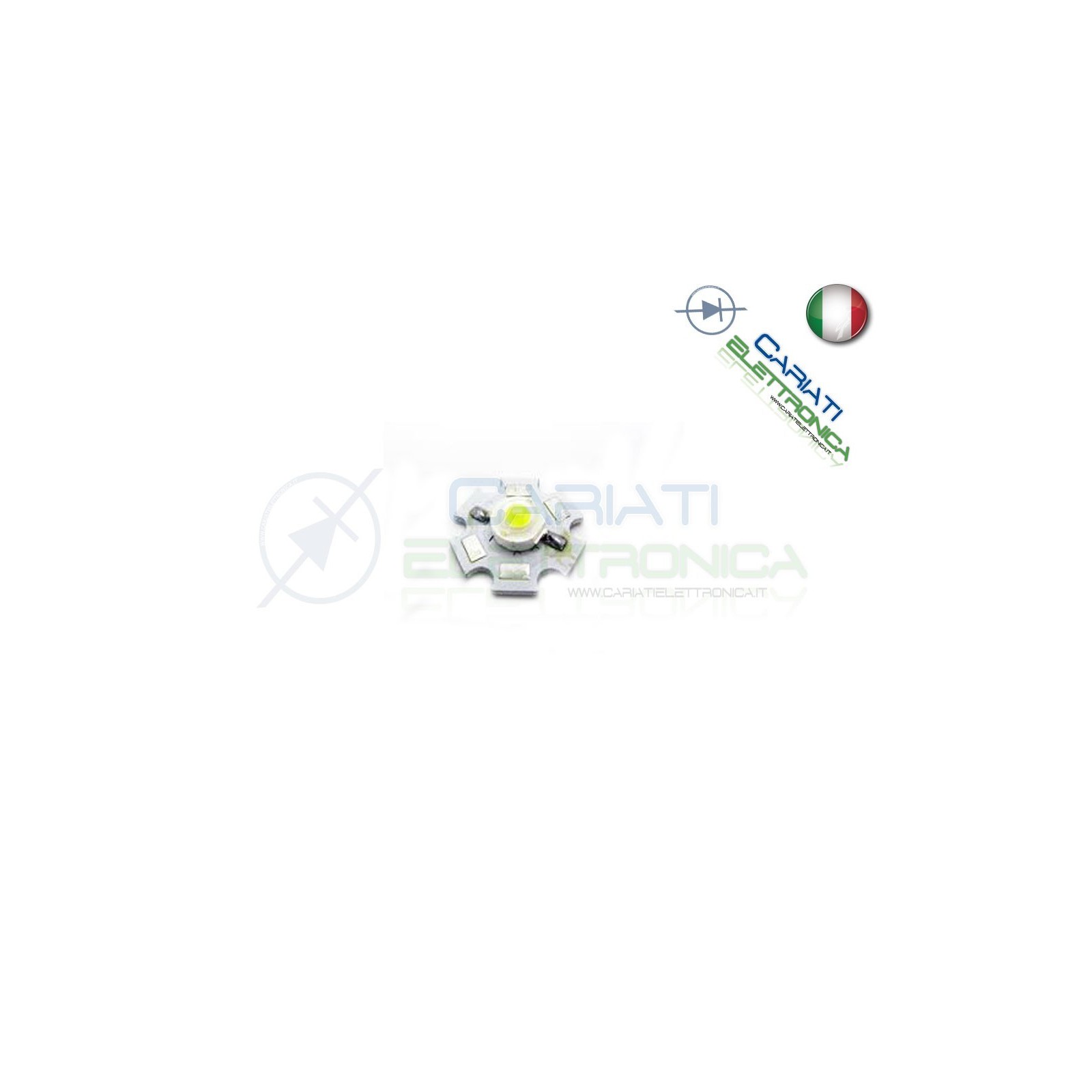 5 pz Led Power Bianco Freddo 3W 3 Watt 200 Lumen Lm 700mA