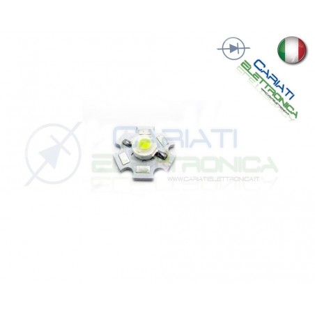 5 pz Led Power Bianco Freddo 3W 3 Watt 200 Lumen Lm 700mA