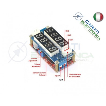 Convertitore regolabile Step down 3A DC DC LM2596S Amperometro Voltometro Generico