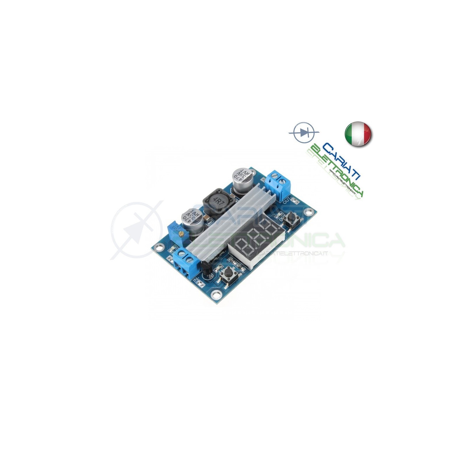 Convertitore Regolabile STEP UP DC DC LTC1871 6A Alimentatore con Voltometro Generico