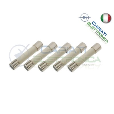 5 PEZZI FUSIBILI FUSIBILE 5X20 2A 250V CERAMICOGenerico