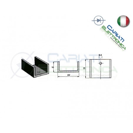 Dissipatore 20x19x10 mm Aletta di Raffreddamento in Alluminio TO220