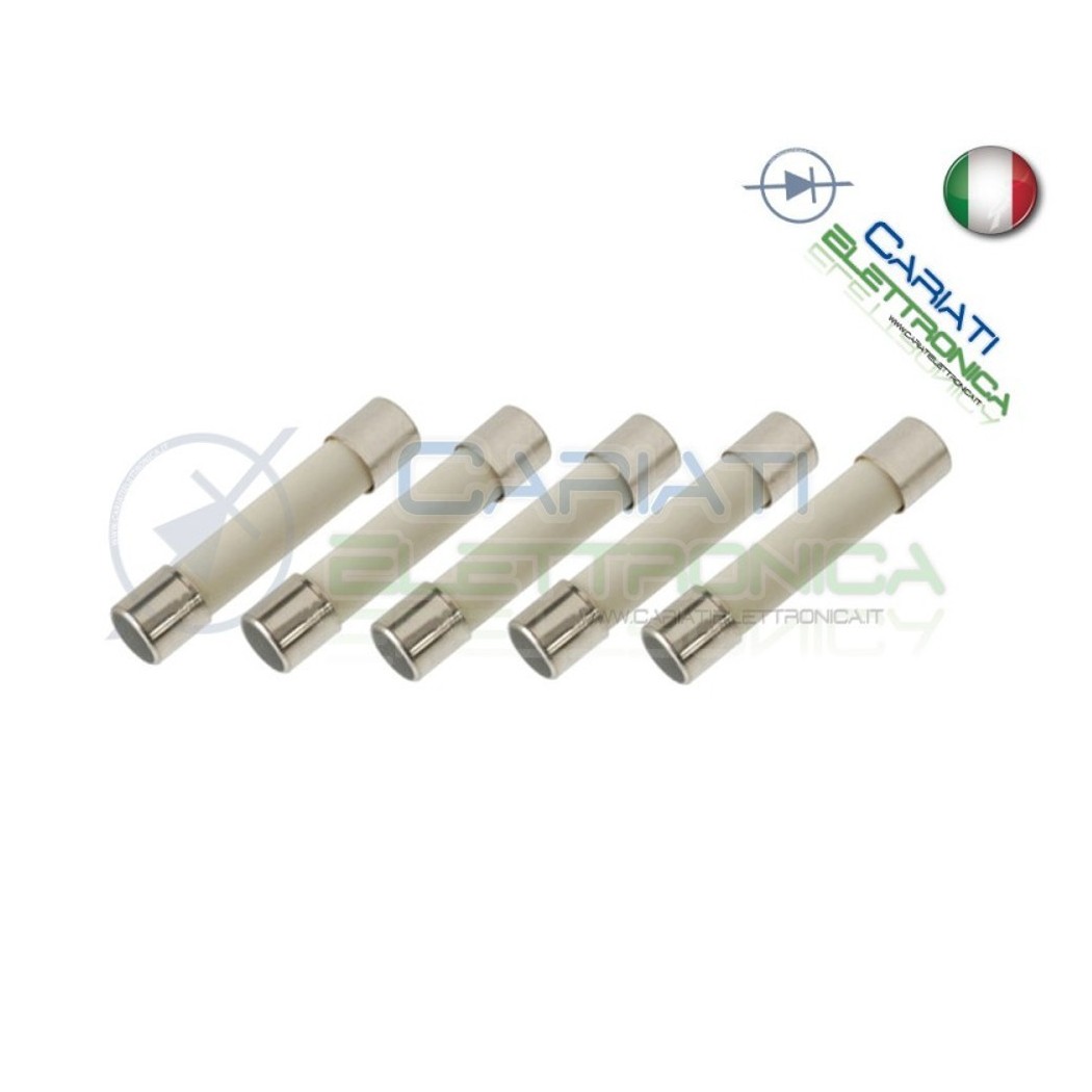 5 PEZZI FUSIBILI FUSIBILE 5X20 5A 250V CERAMICOGenerico